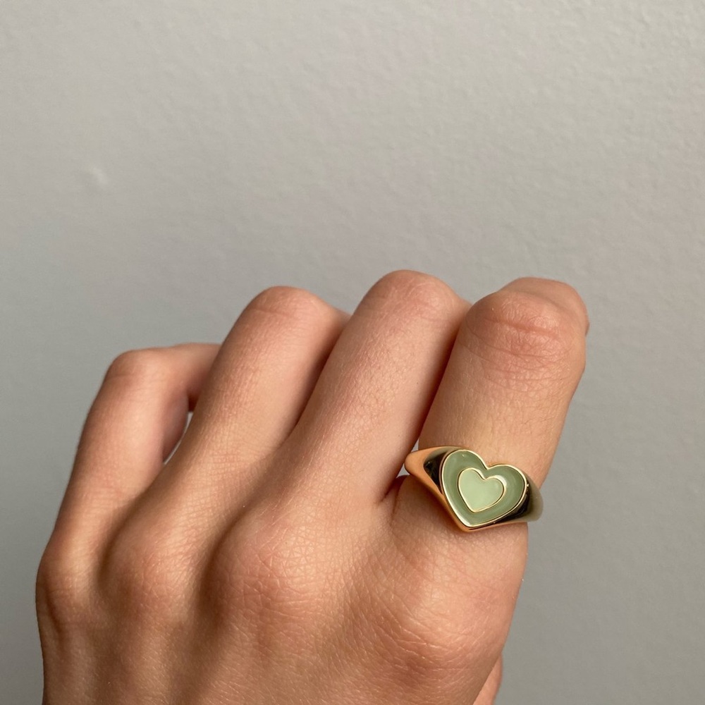 Matcha Heart Ring